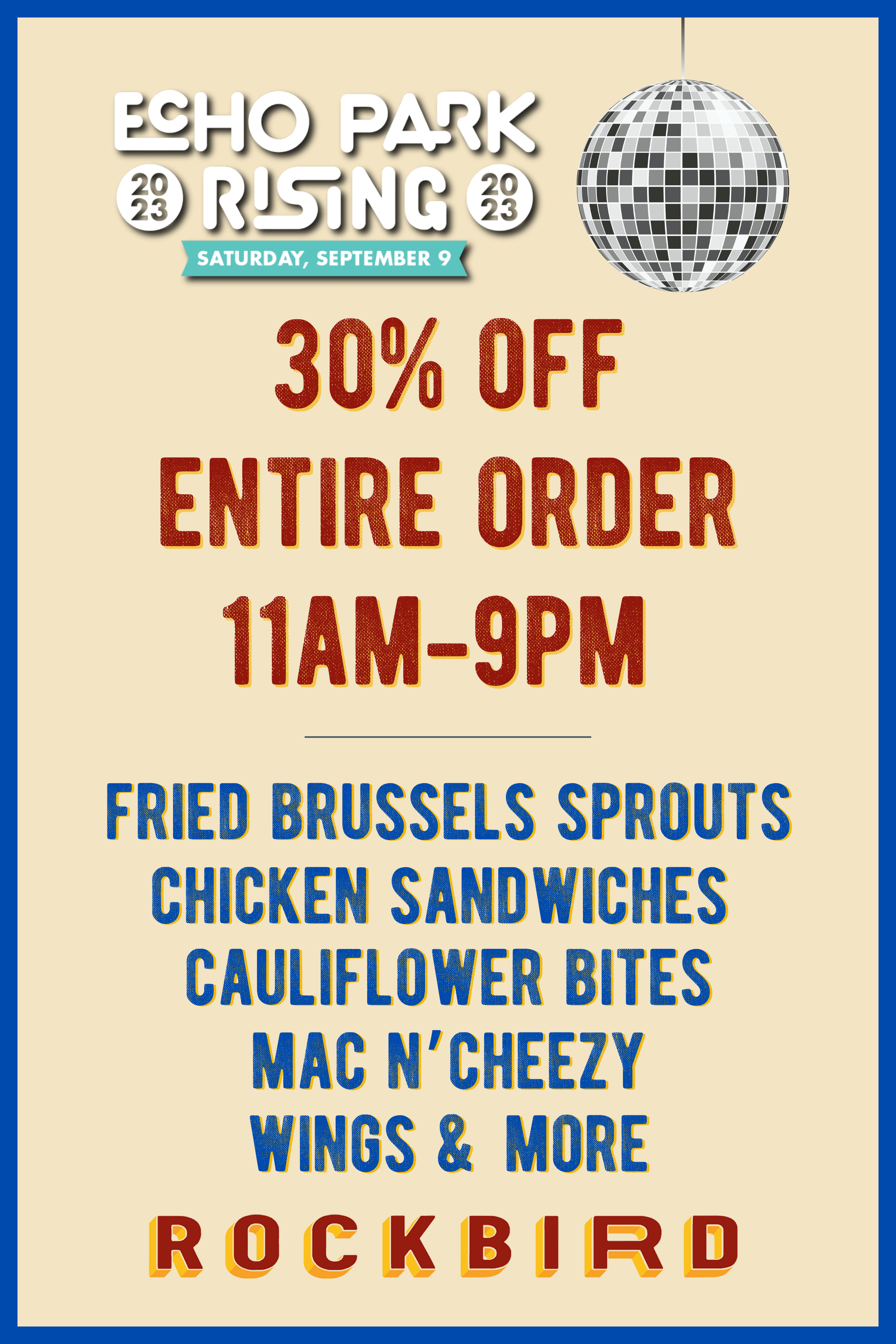 30% off Entire Order from 11am-9pm